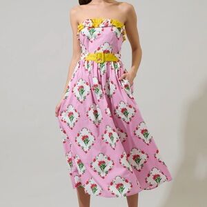 Sugar Lips Maia Floral Beny Ruffle Midi